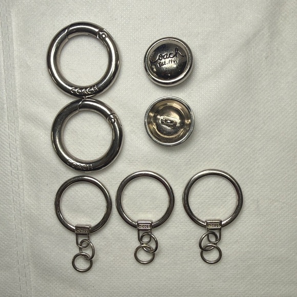 Coach Hangtags Metal or Leather or Mirror or Rings or Clear Heart Bid for Yours - Picture 13 of 16